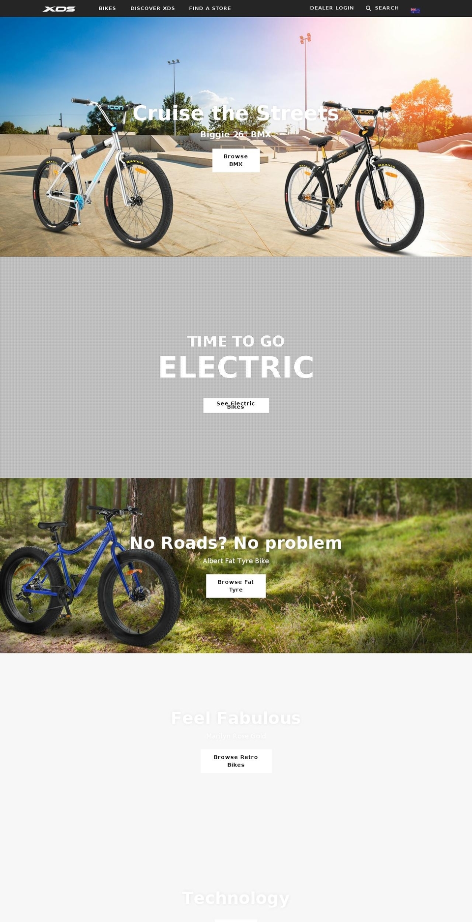 xdsbikes.com.au shopify website screenshot