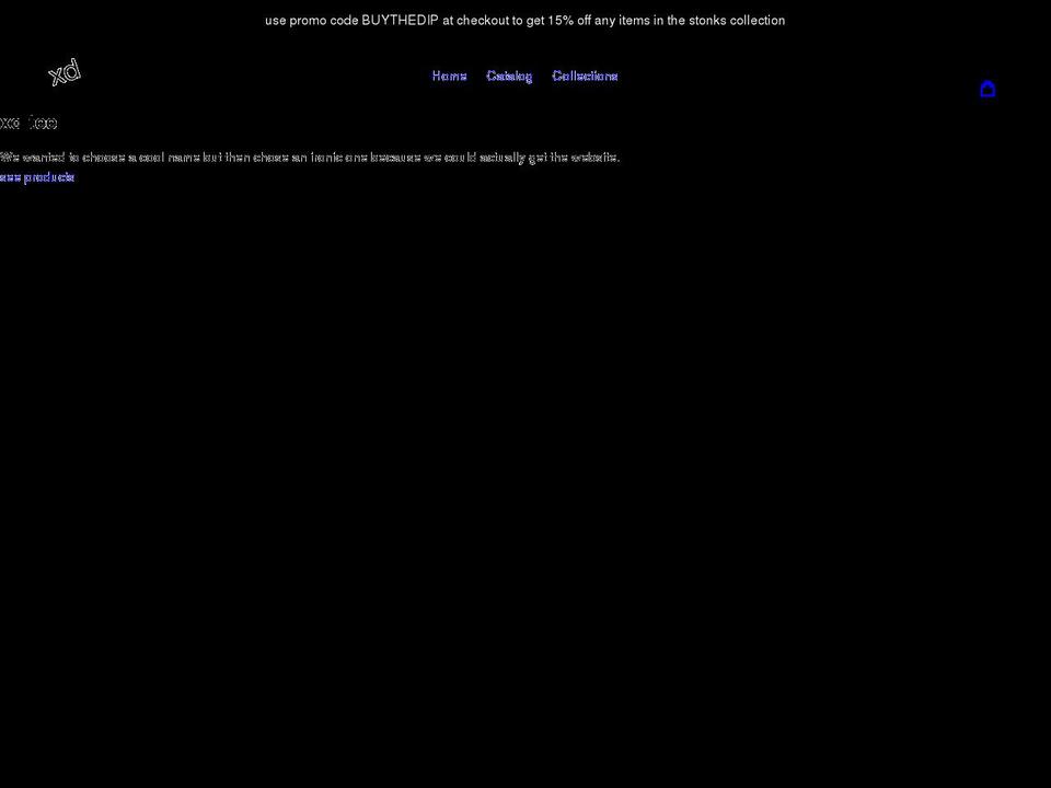 xdtee.com shopify website screenshot