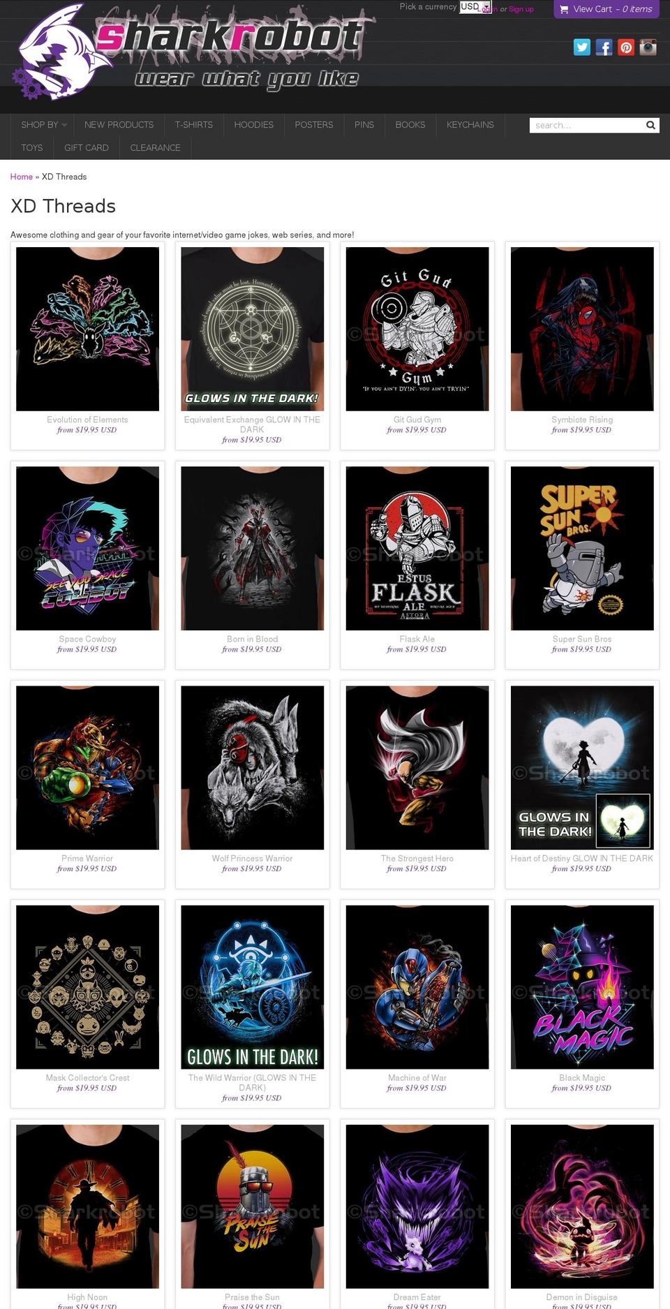 xdthreads.com — Shopify storefront screenshot