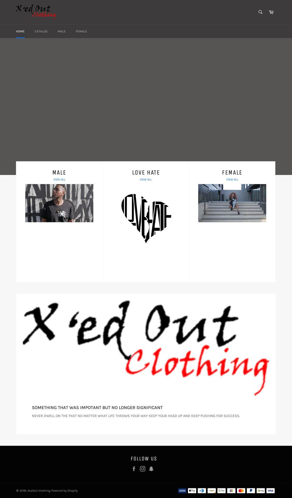 xedoutclothing.com — Shopify storefront screenshot