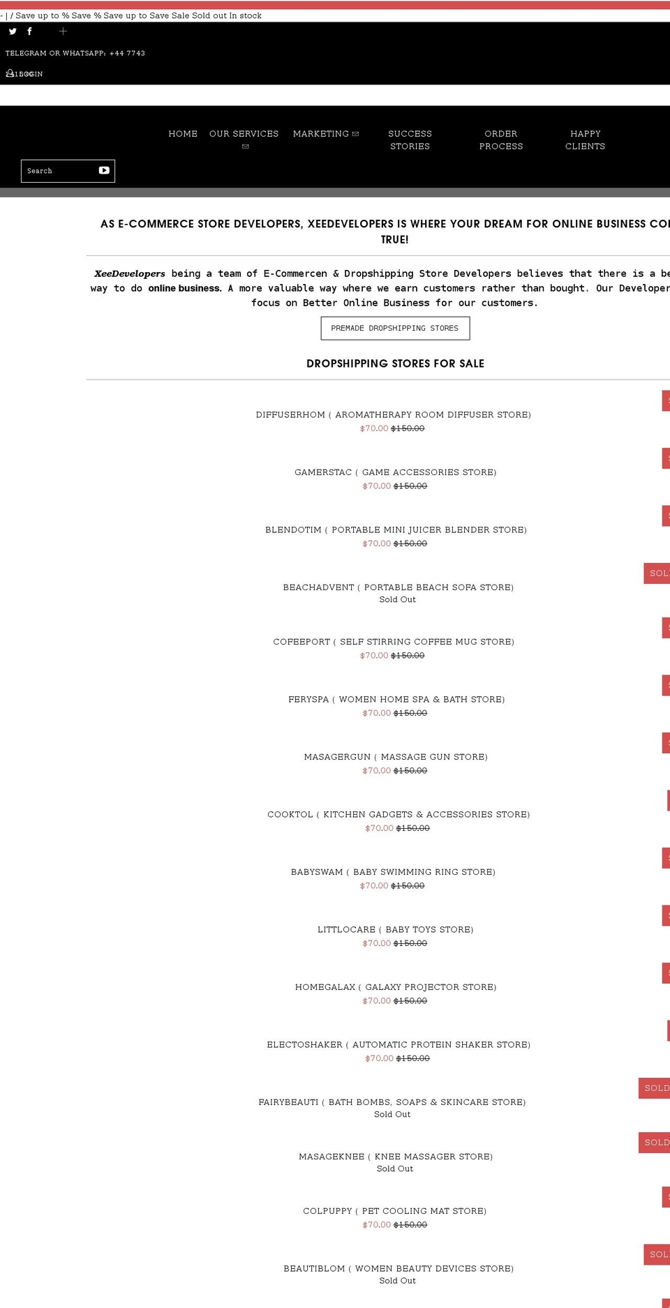 xeedevelopers.com shopify website screenshot