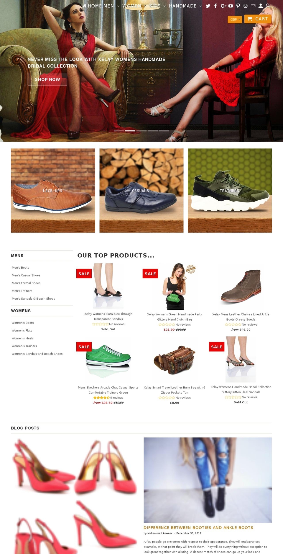 xelay.co.uk shopify website screenshot