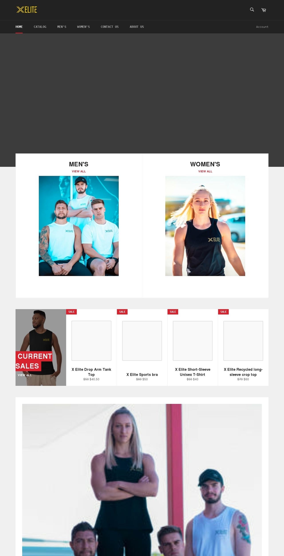 xeliteofficial.com shopify website screenshot