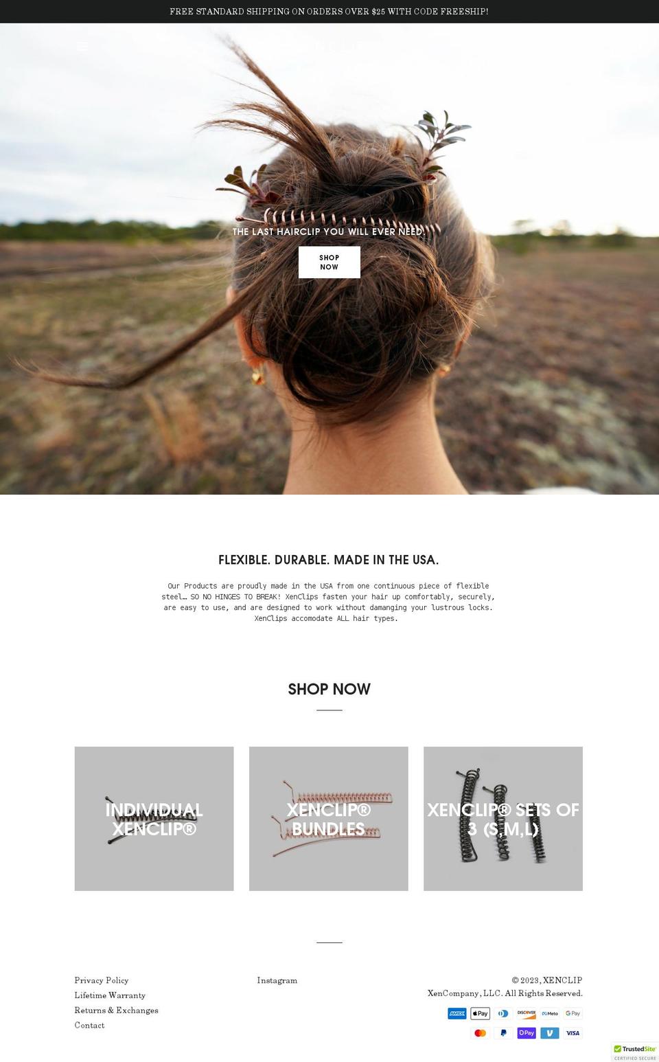 xenclip.com shopify website screenshot