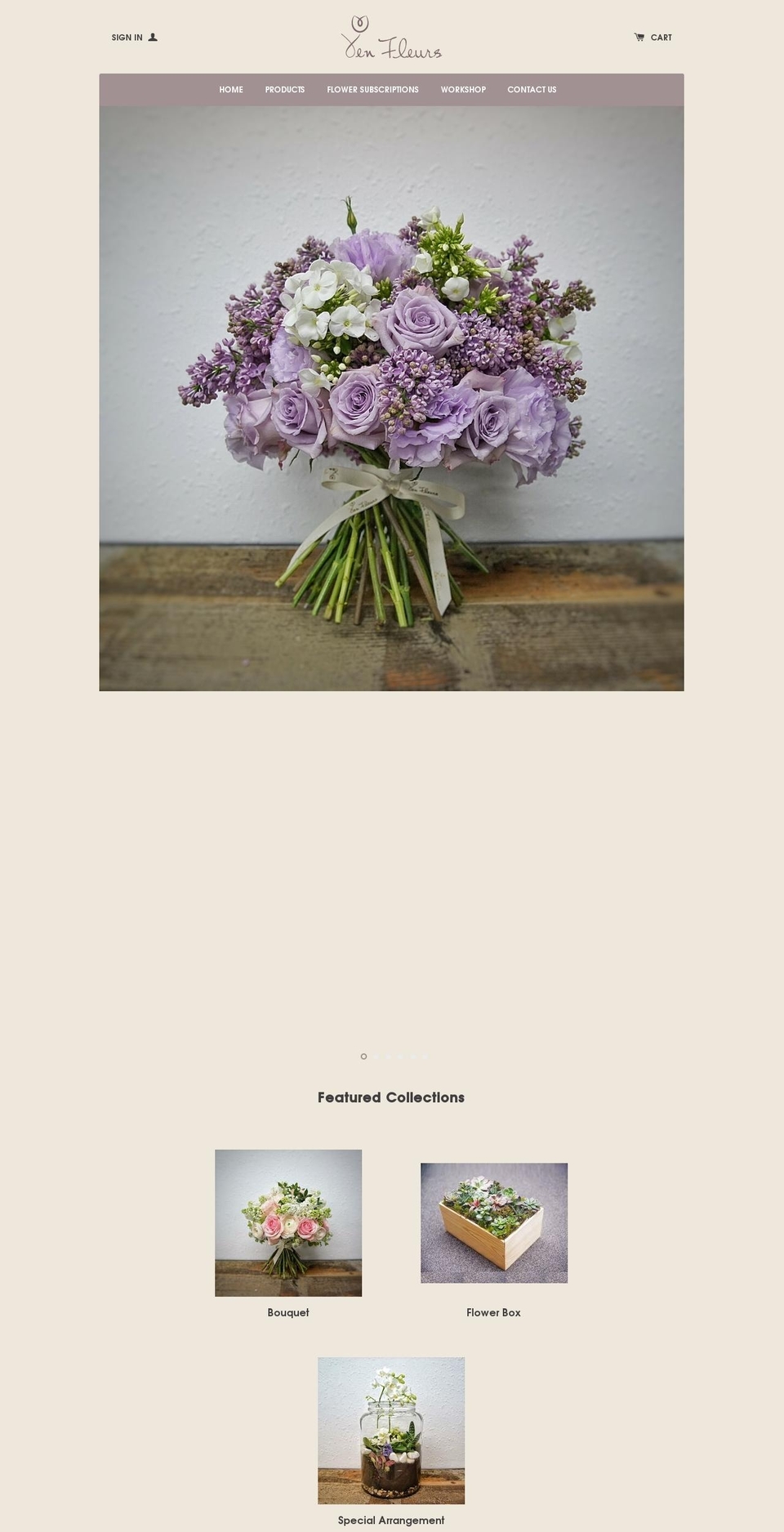 xenfleurs.com shopify website screenshot