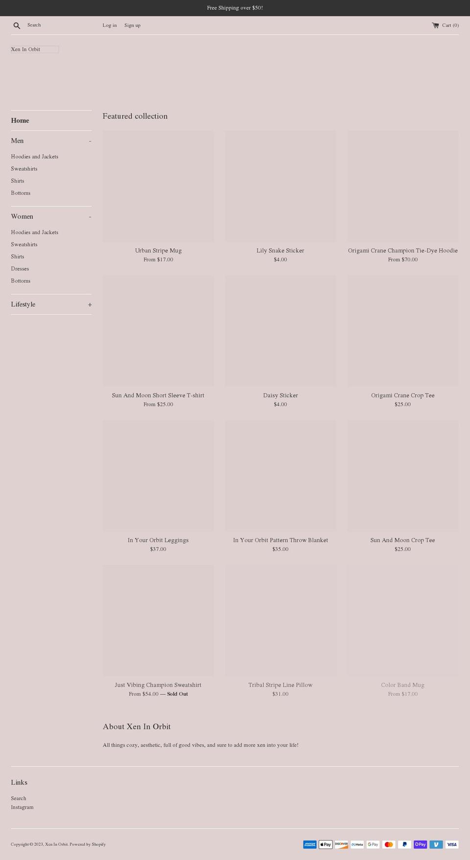 xeninorbit.com shopify website screenshot