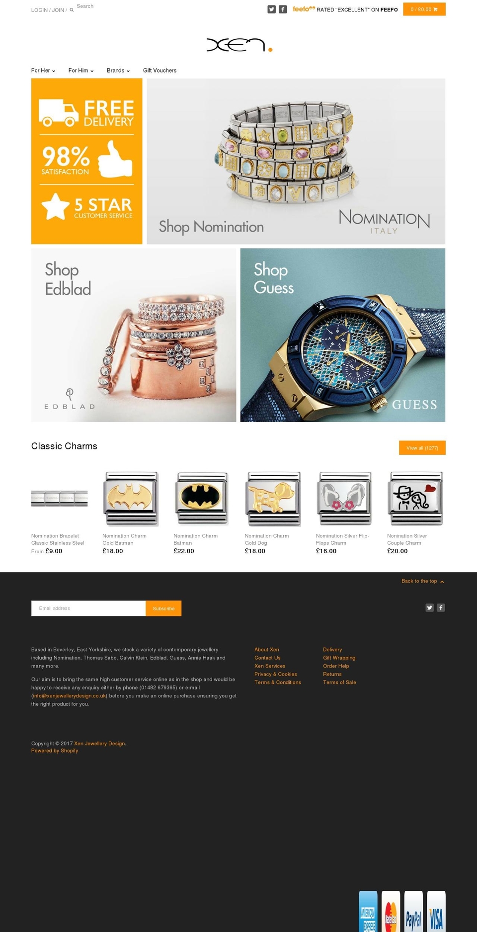 xenjewellerydesign.co.uk shopify website screenshot