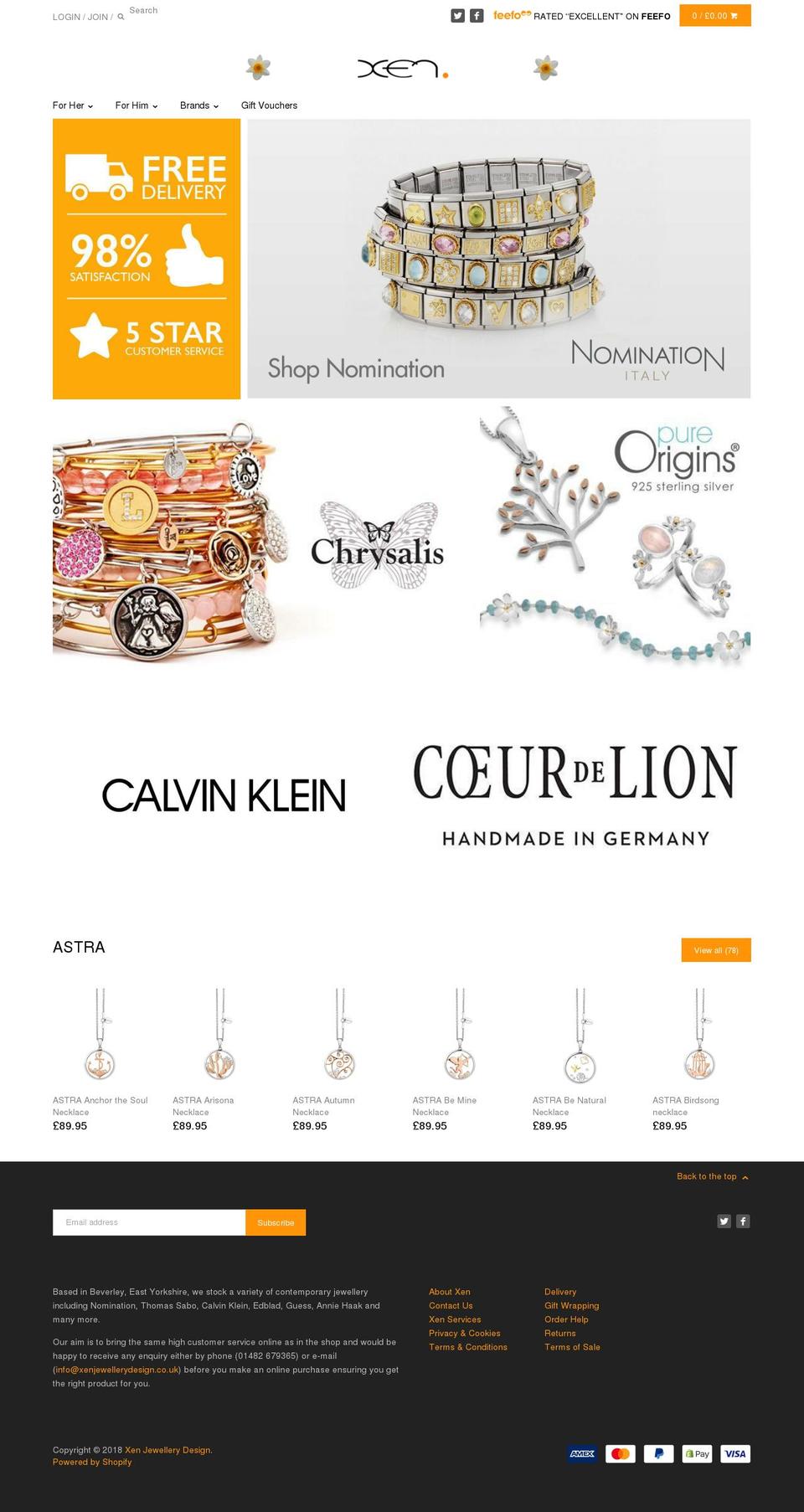 Xen - Canopy Shopify theme site example xenjewellerydesign.com