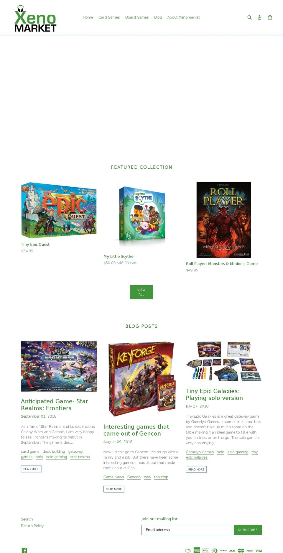 xenomarket.com — Shopify storefront screenshot