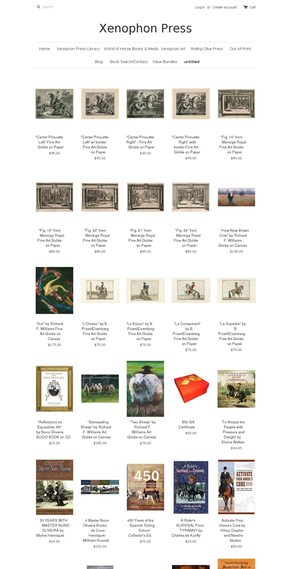 xenophonpress.com shopify website screenshot