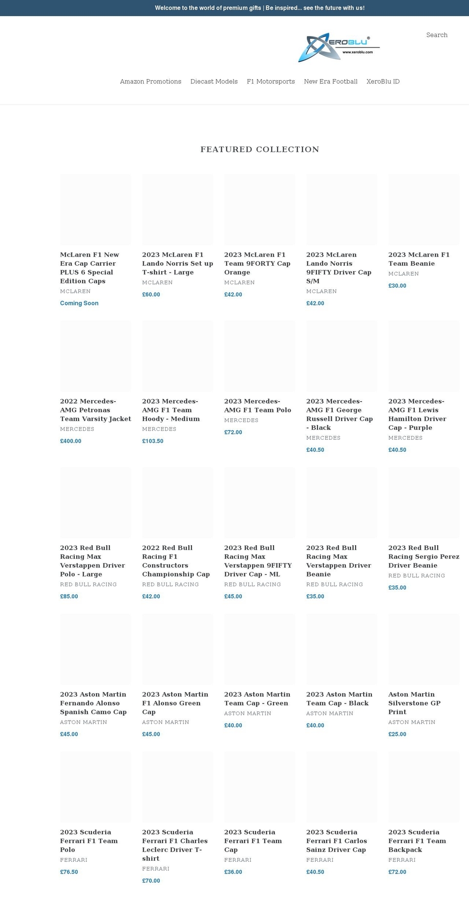 xeroblu.com shopify website screenshot