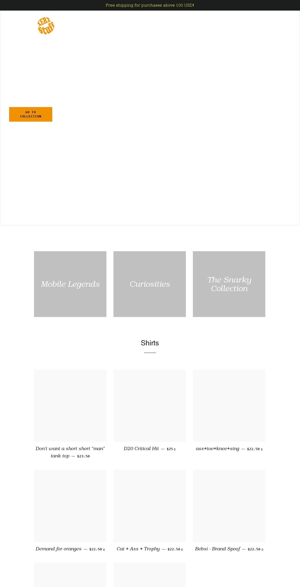 xerxstuff.com shopify website screenshot