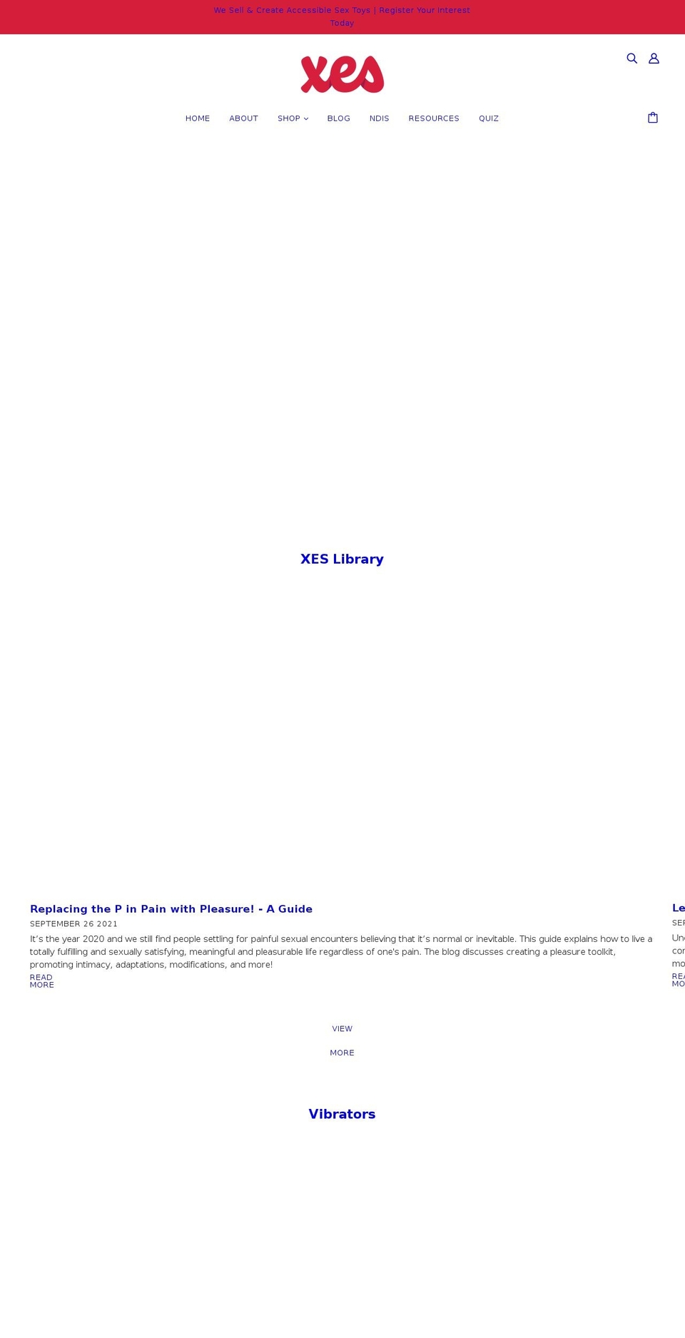 xesproducts.com.au shopify website screenshot