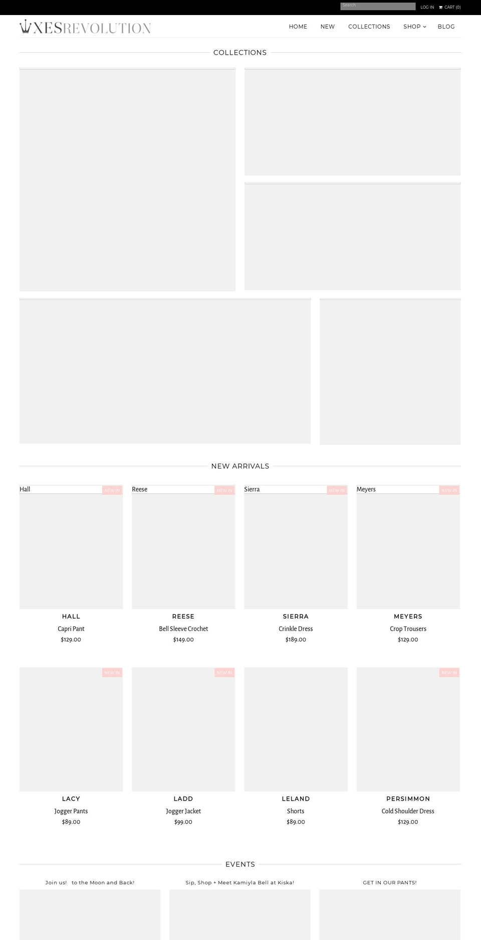 xesrevolution.com shopify website screenshot