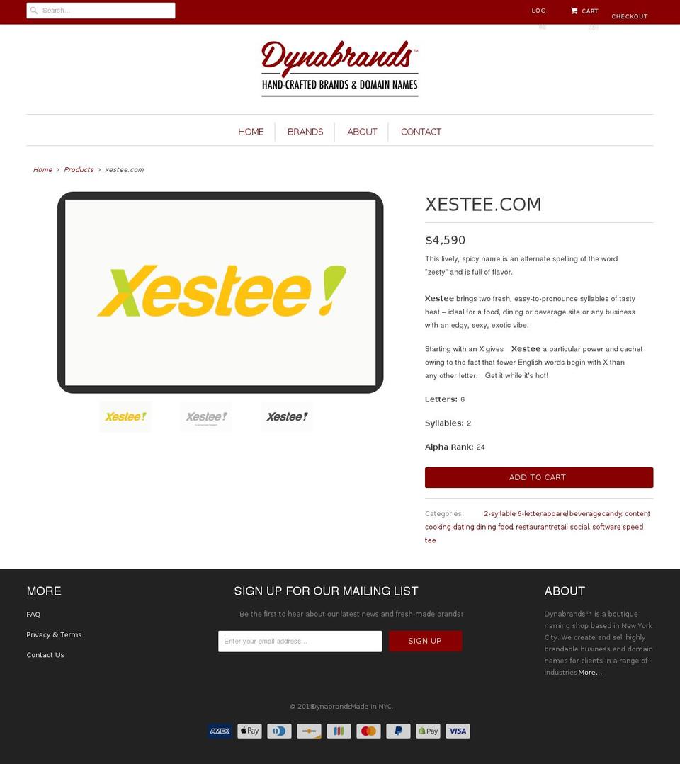 xestee.com — Shopify storefront screenshot