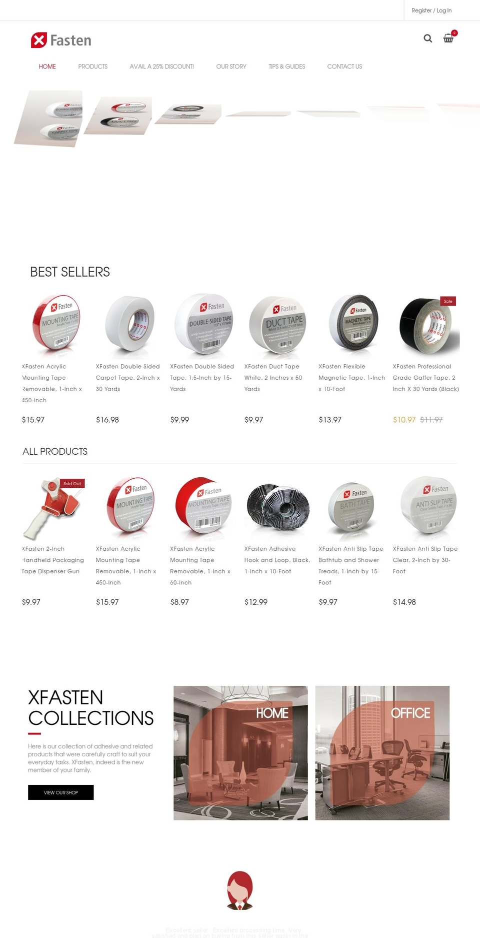 xfasten.com shopify website screenshot