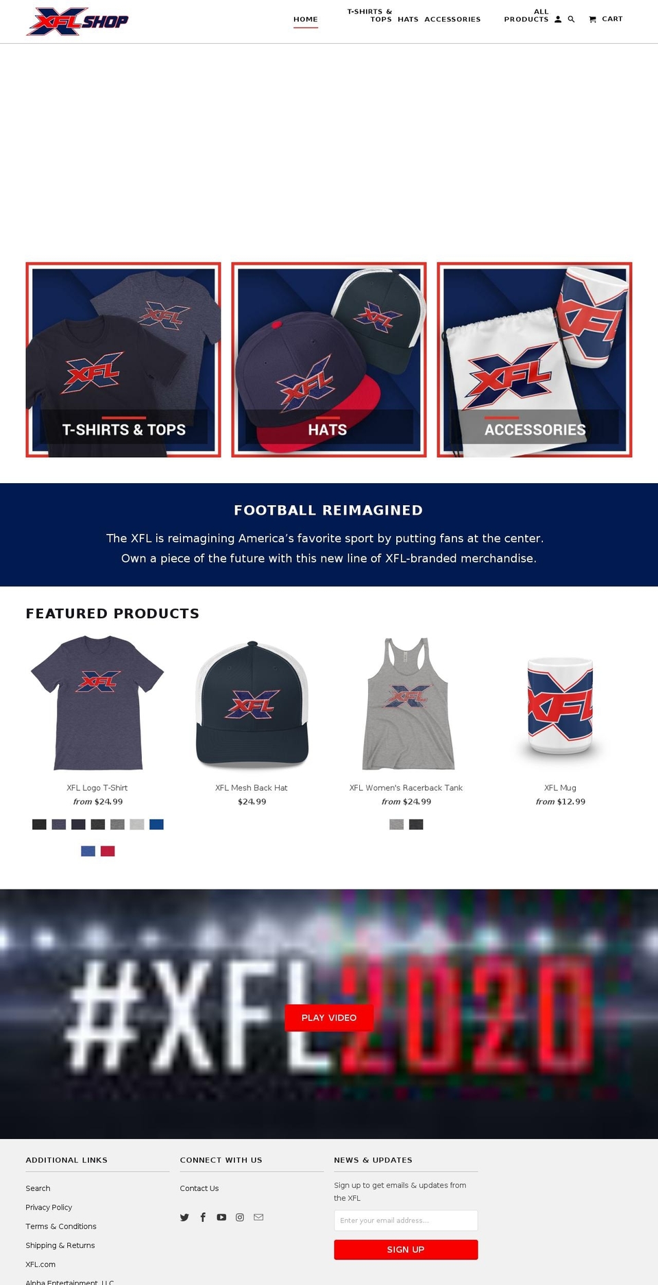 xflshop.com — Shopify storefront screenshot