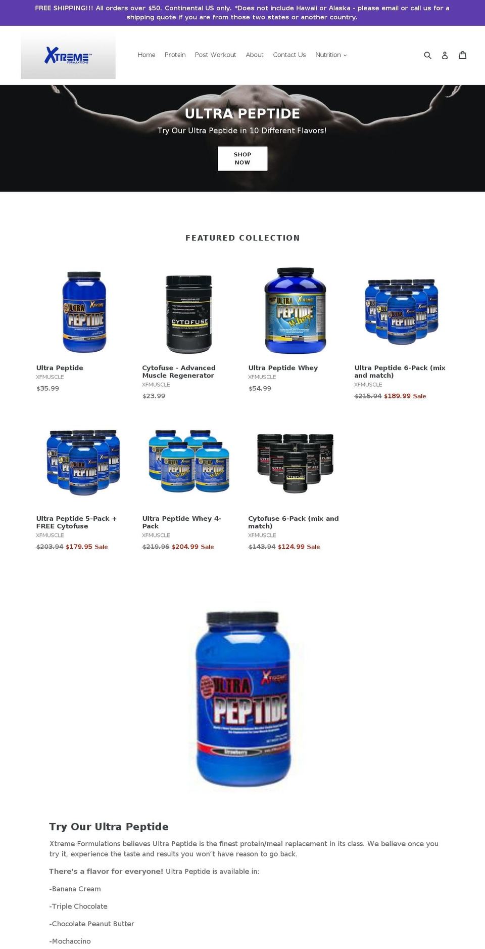 xfmuscle.com — Shopify store on .com