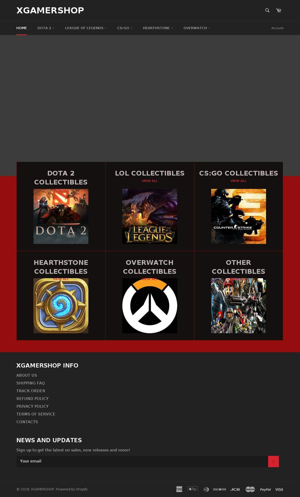 xgamershop.com — Shopify storefront screenshot
