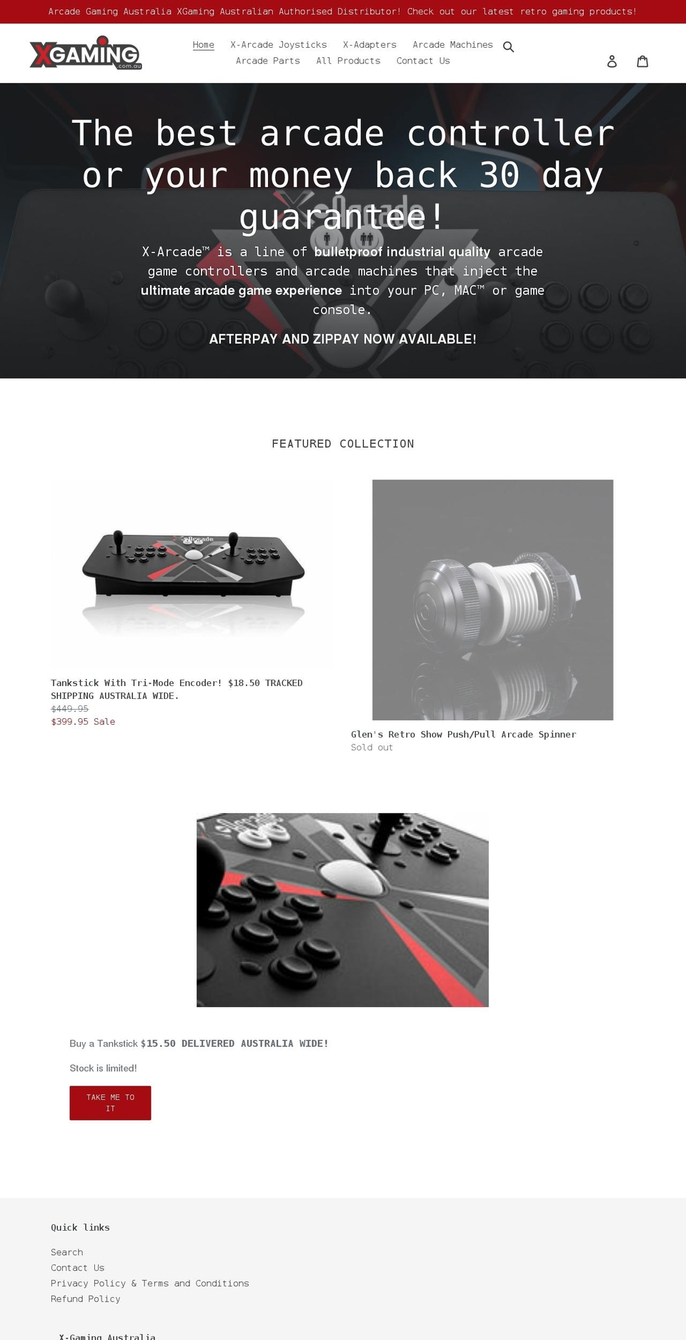 xgaming.com.au shopify website screenshot