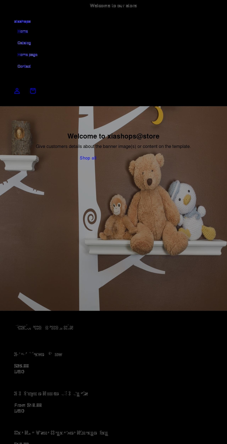 xiashops.com shopify website screenshot