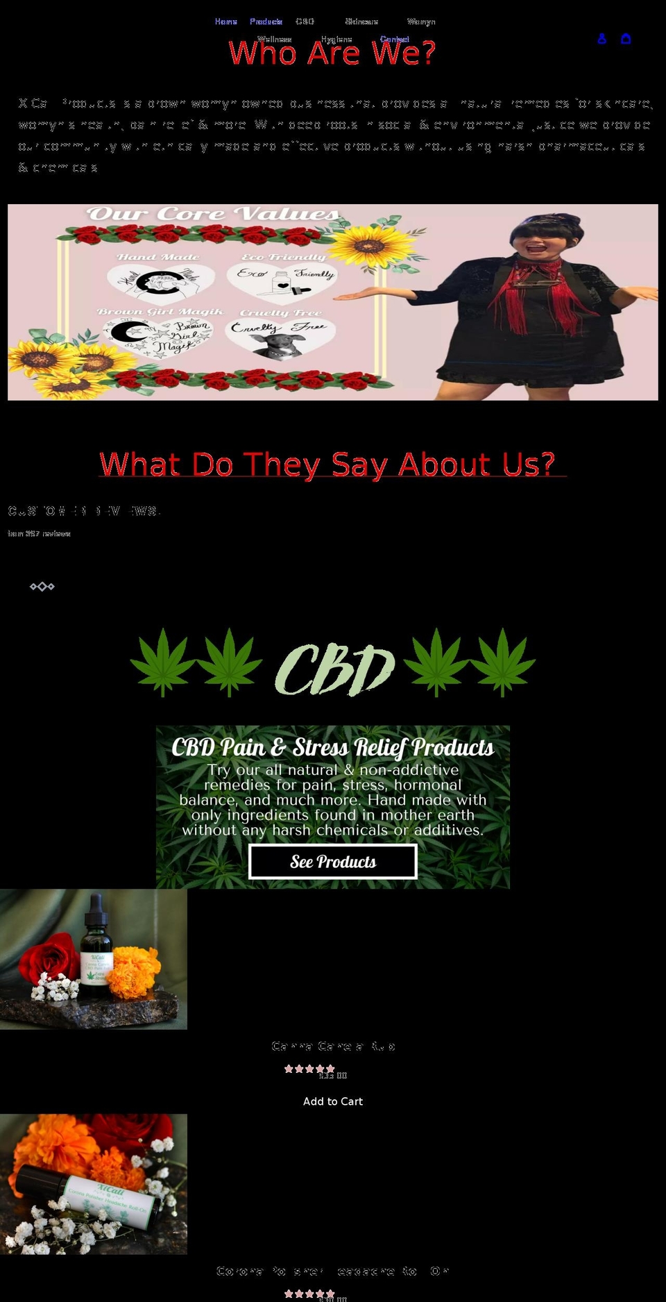 xicaliproducts.com shopify website screenshot