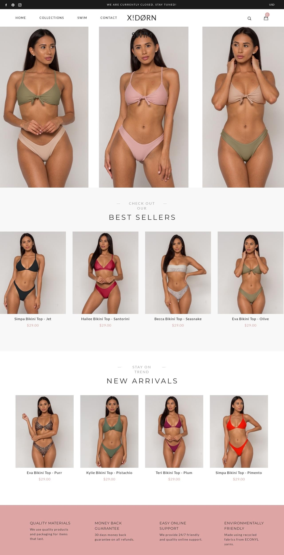 xidornswim.com — Shopify storefront screenshot