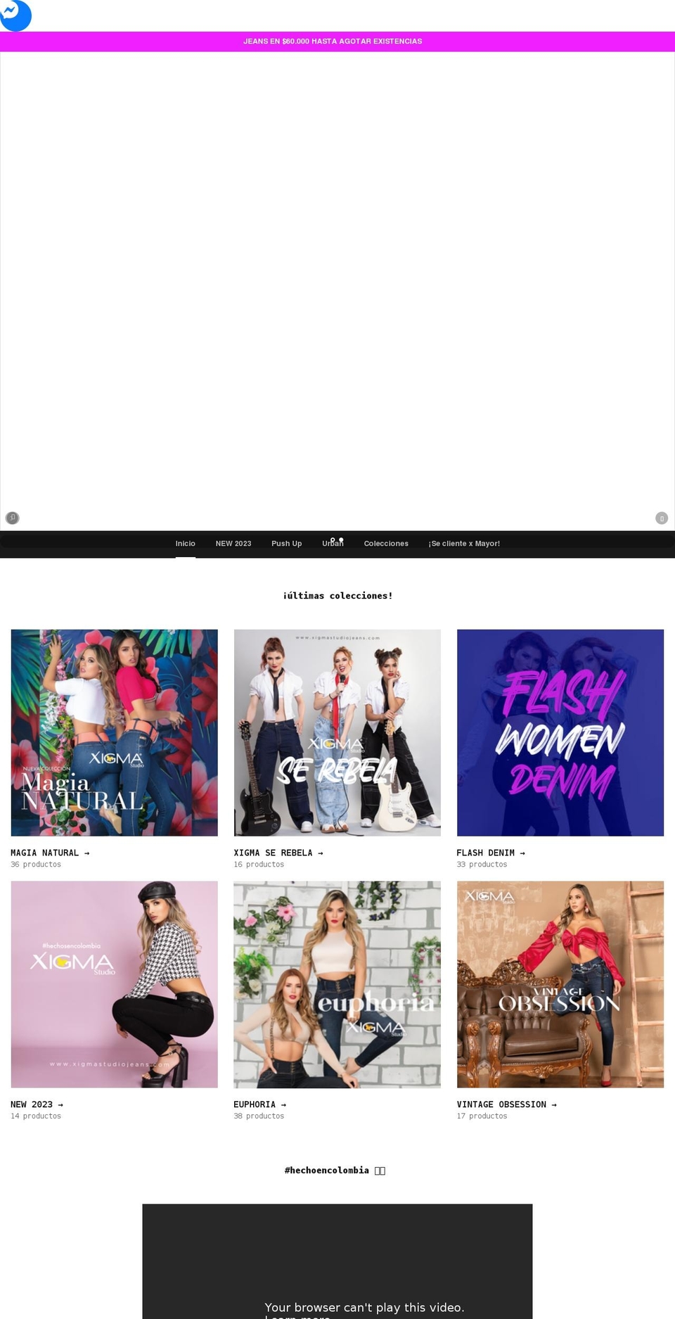 xigmastudiojeans.com shopify website screenshot