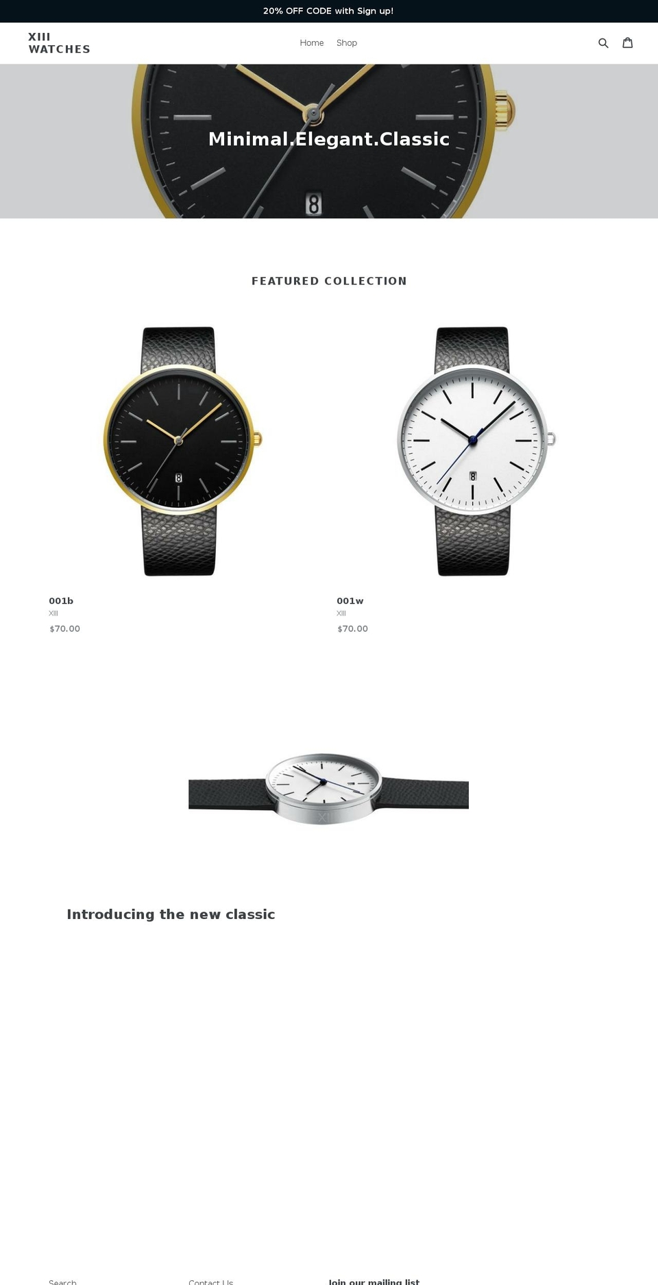 xiii13.com — Shopify storefront screenshot