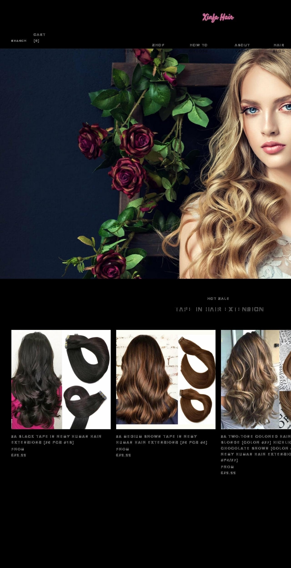 xinfahair.com shopify website screenshot
