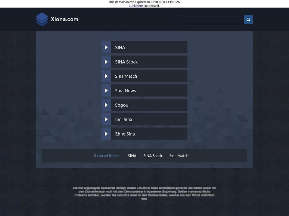 xiona.com — Shopify storefront screenshot