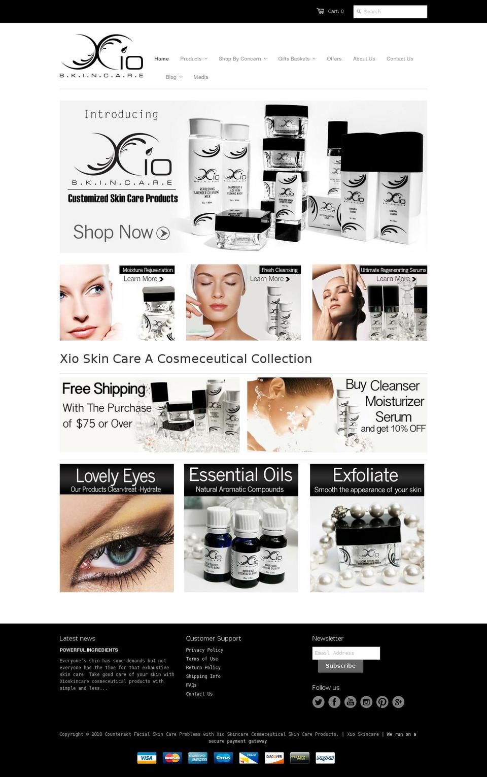 xioskincare.com — Shopify storefront screenshot