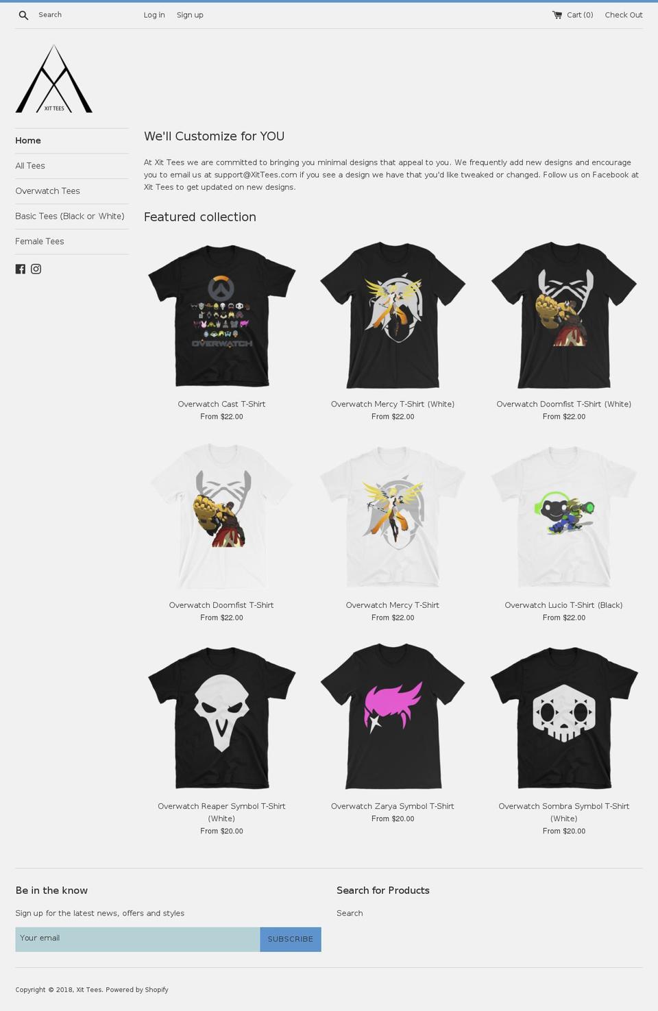 xittees.com — Shopify storefront screenshot