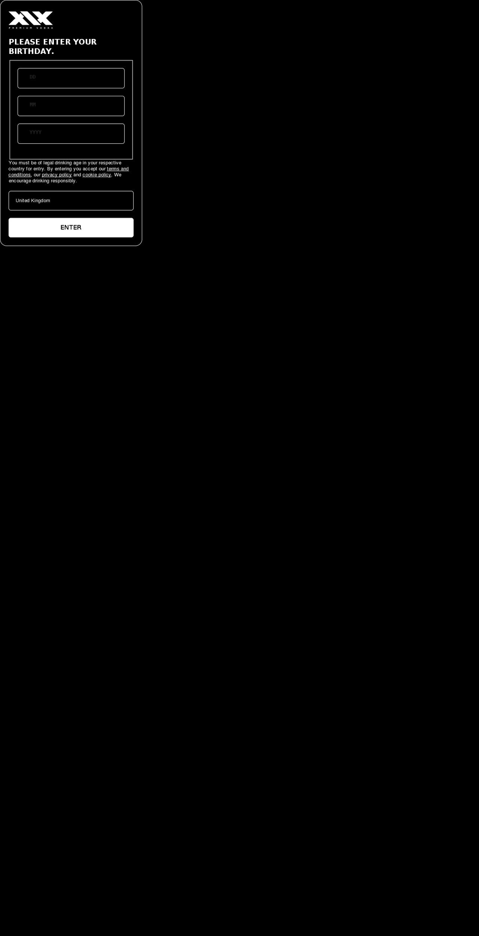 xixvodka.com shopify website screenshot