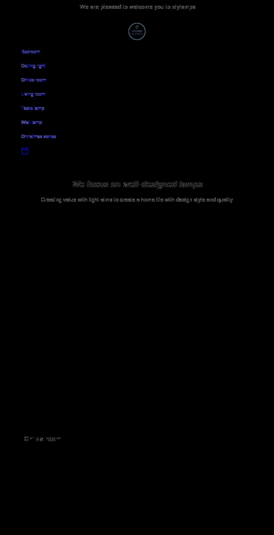 xiylamps.com shopify website screenshot