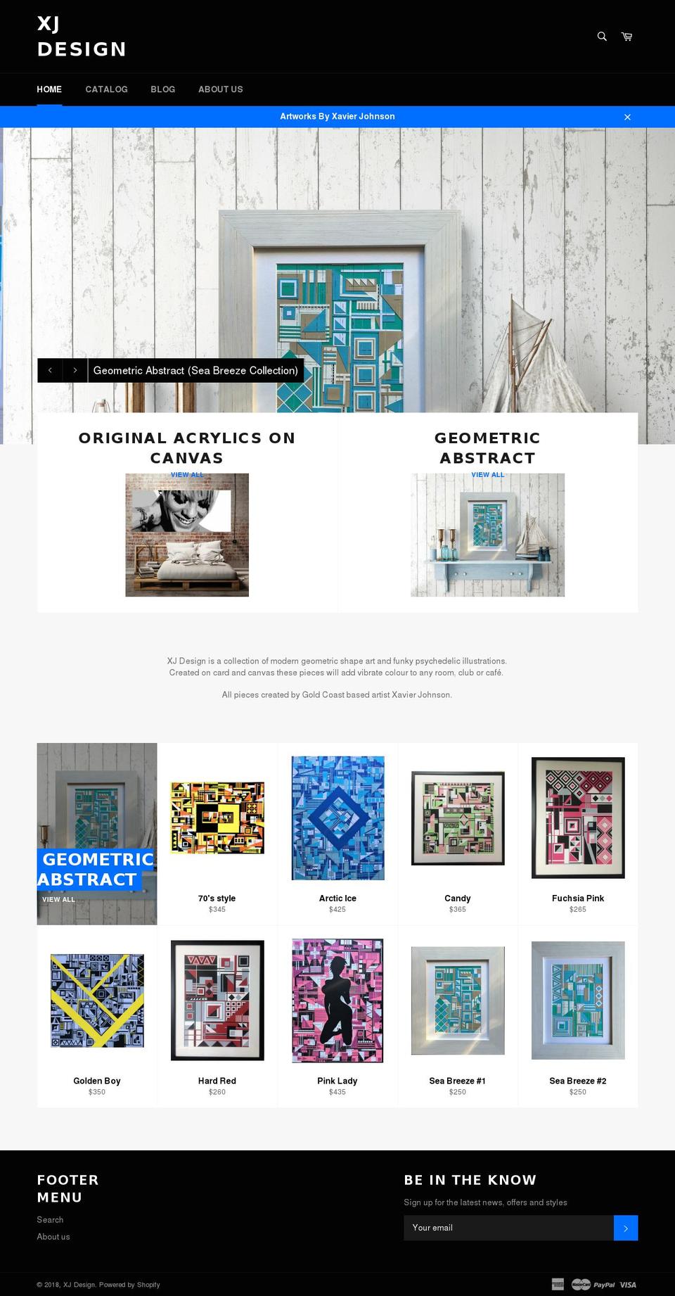 xj-design.net shopify website screenshot
