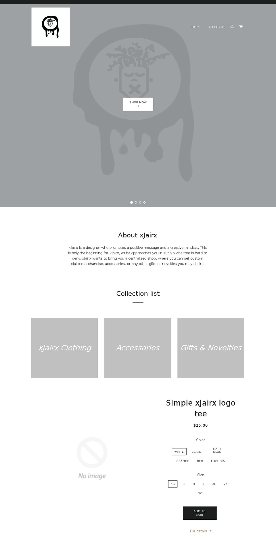 xjairx.com shopify website screenshot