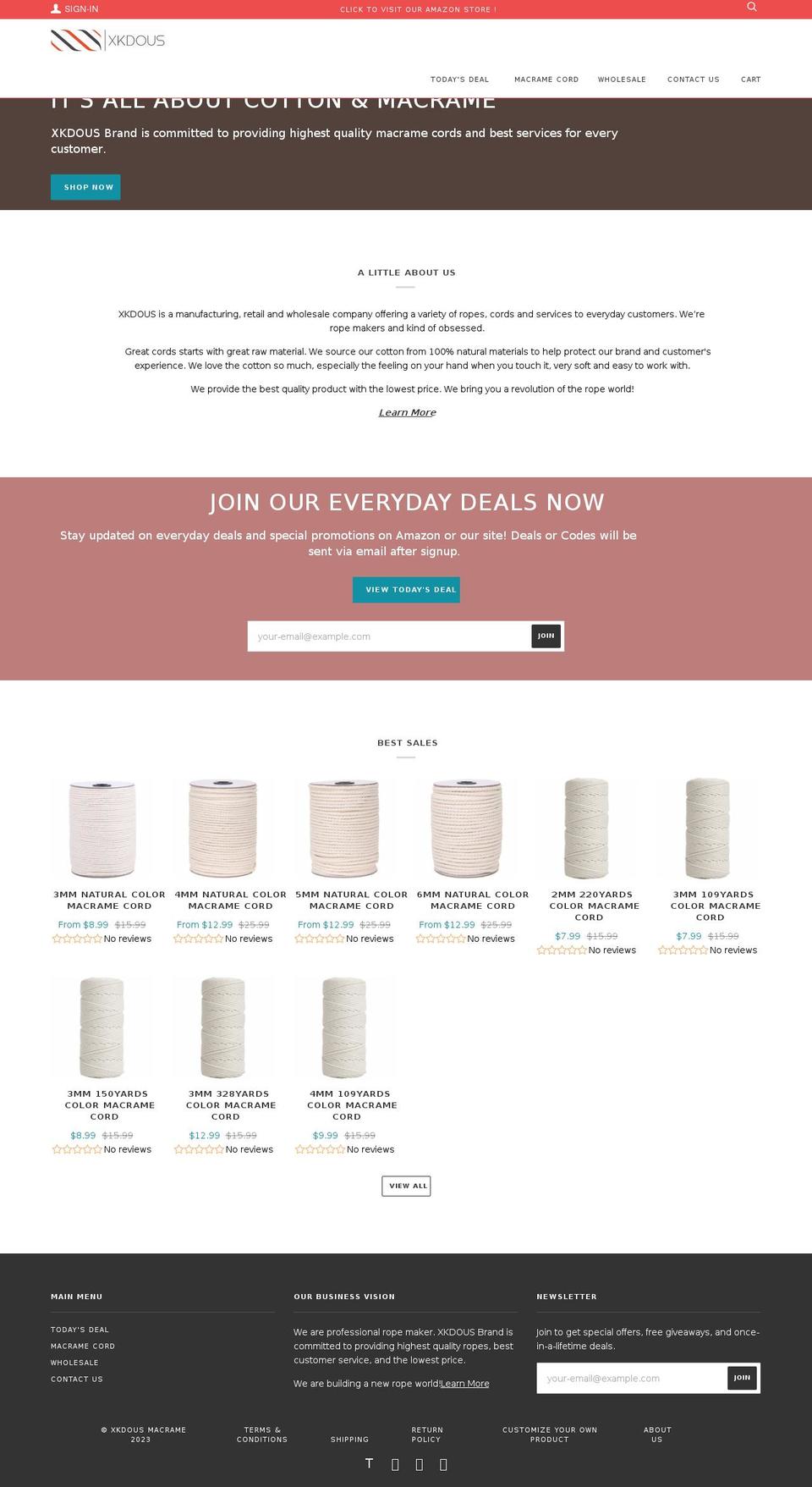 xkdous.com shopify website screenshot
