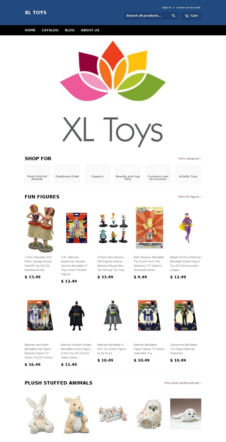 xl-toys.com shopify website screenshot