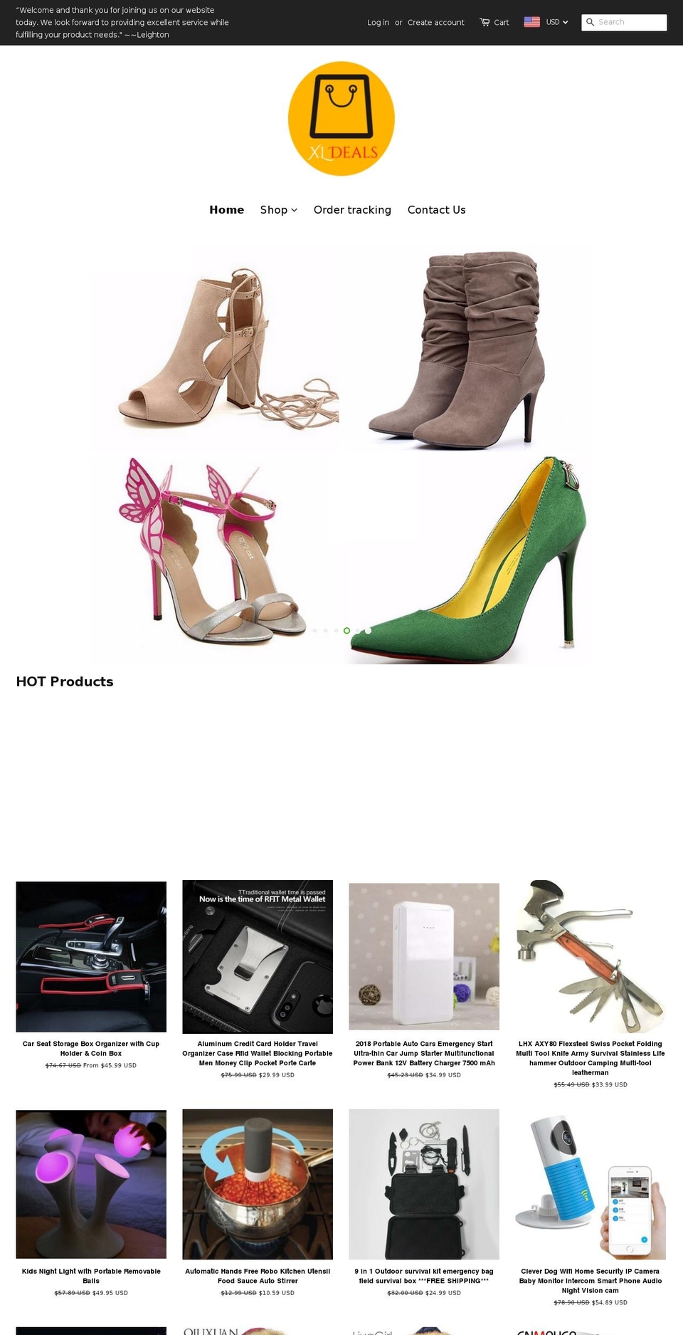 xldeals.net shopify website screenshot