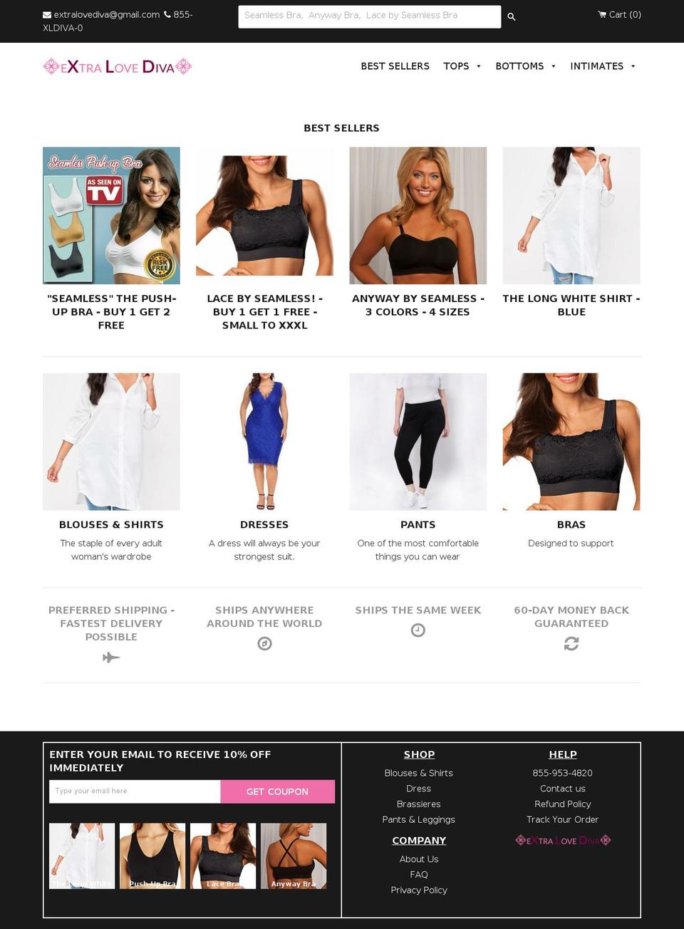 xldiva.com shopify website screenshot