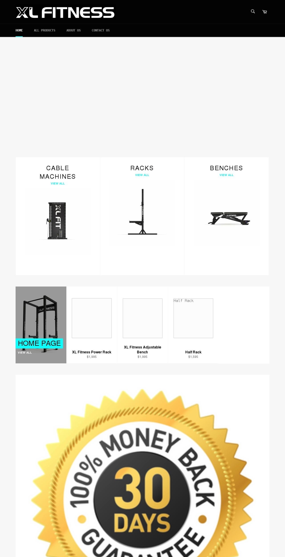 xlfitness.com.au shopify website screenshot