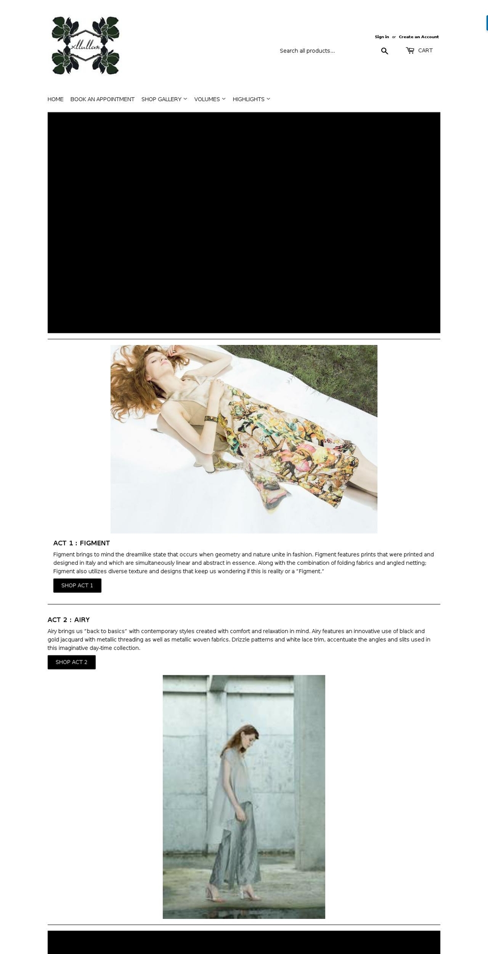 xllullan.com — Shopify storefront screenshot