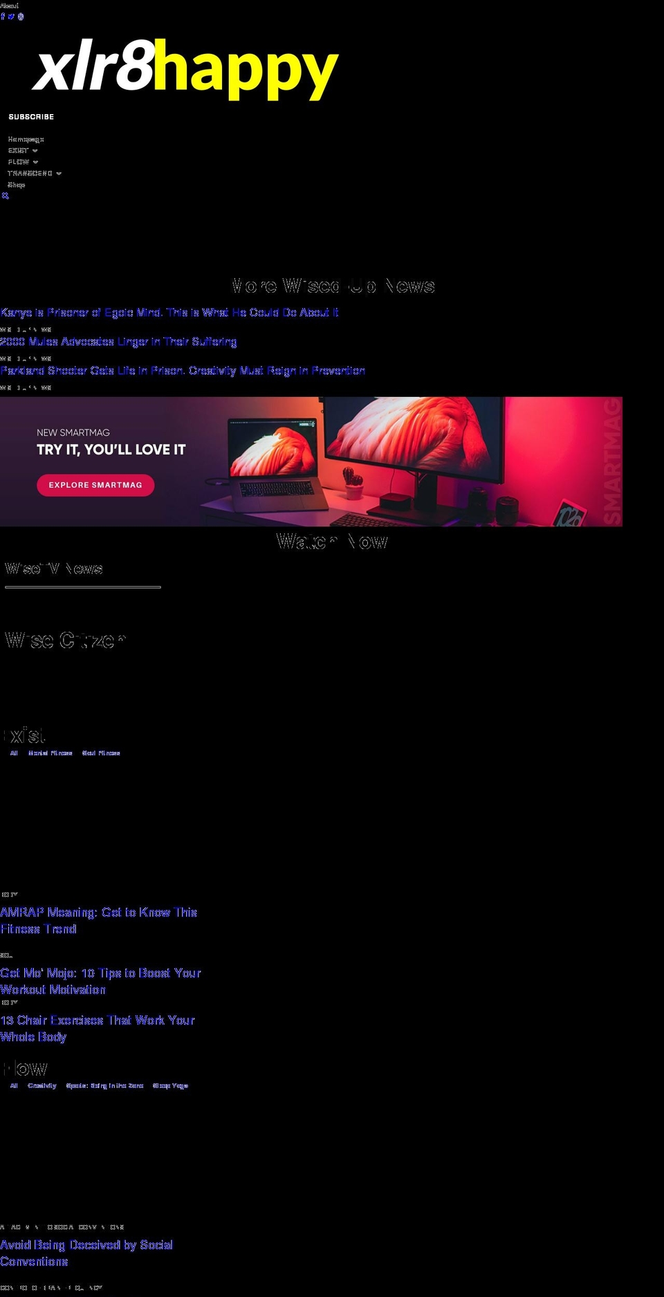 xlr8happy.com — Shopify storefront screenshot