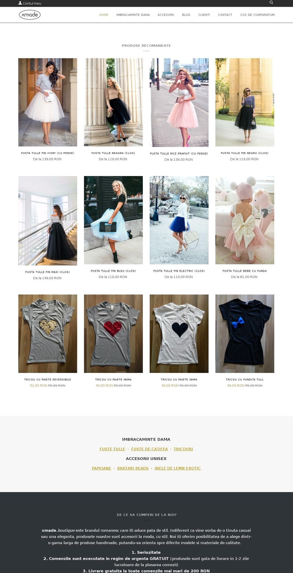 xmade.boutique shopify website screenshot