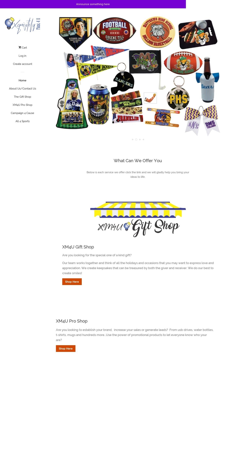 xmade4u.com — Shopify store on .com