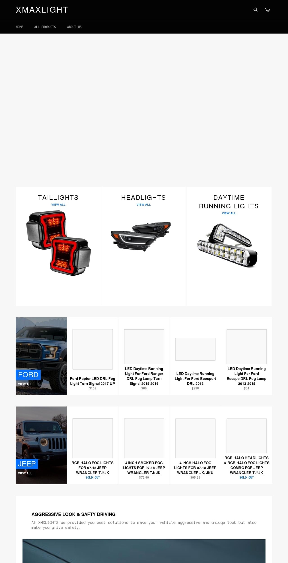 xmaxlight.com shopify website screenshot