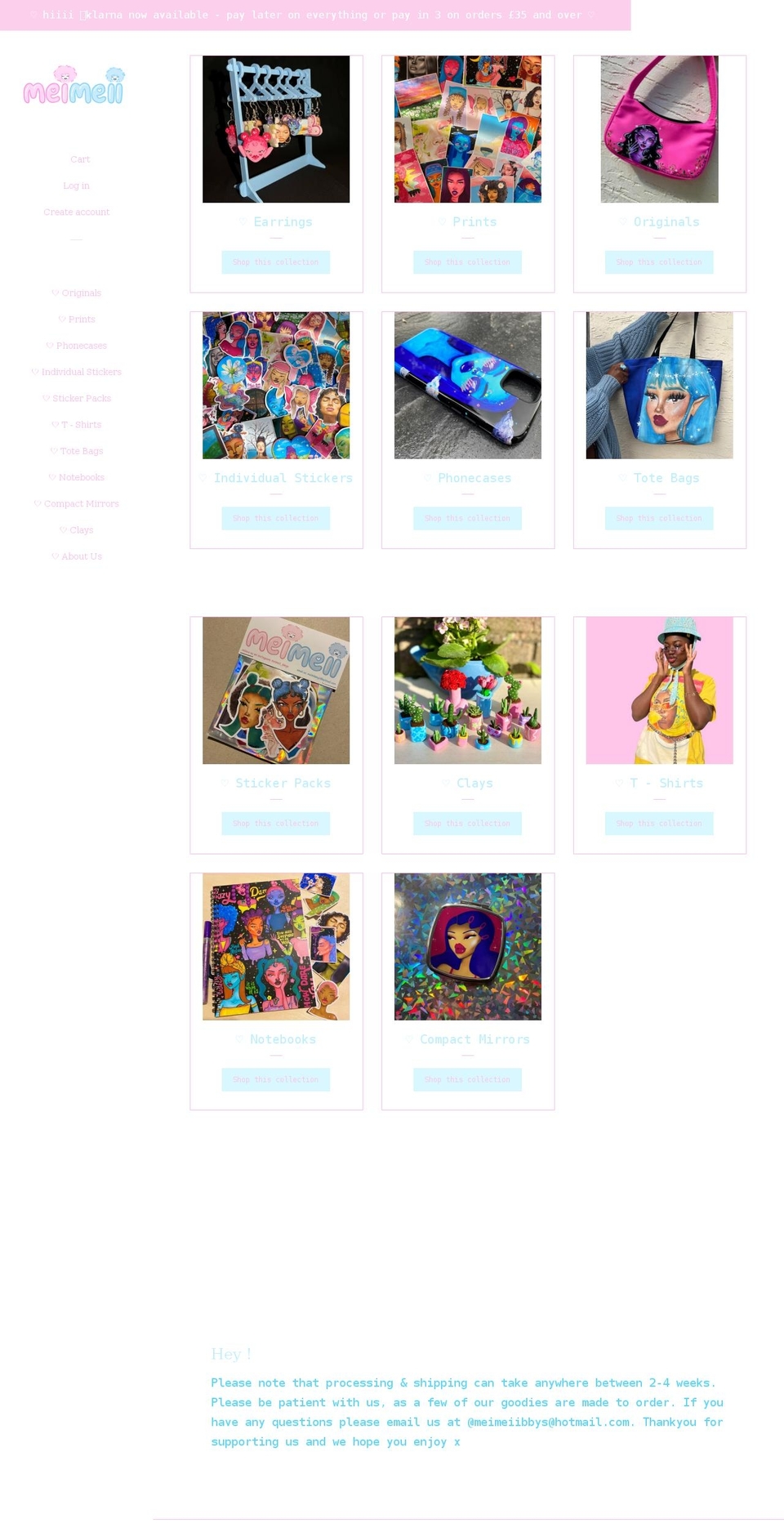 xmeimeiix.com shopify website screenshot