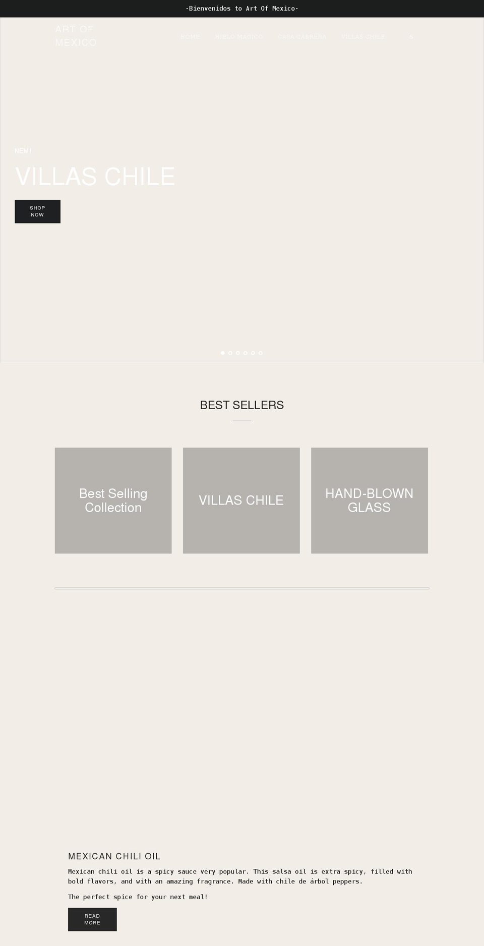 xn--artofmxico-g7a.com shopify website screenshot