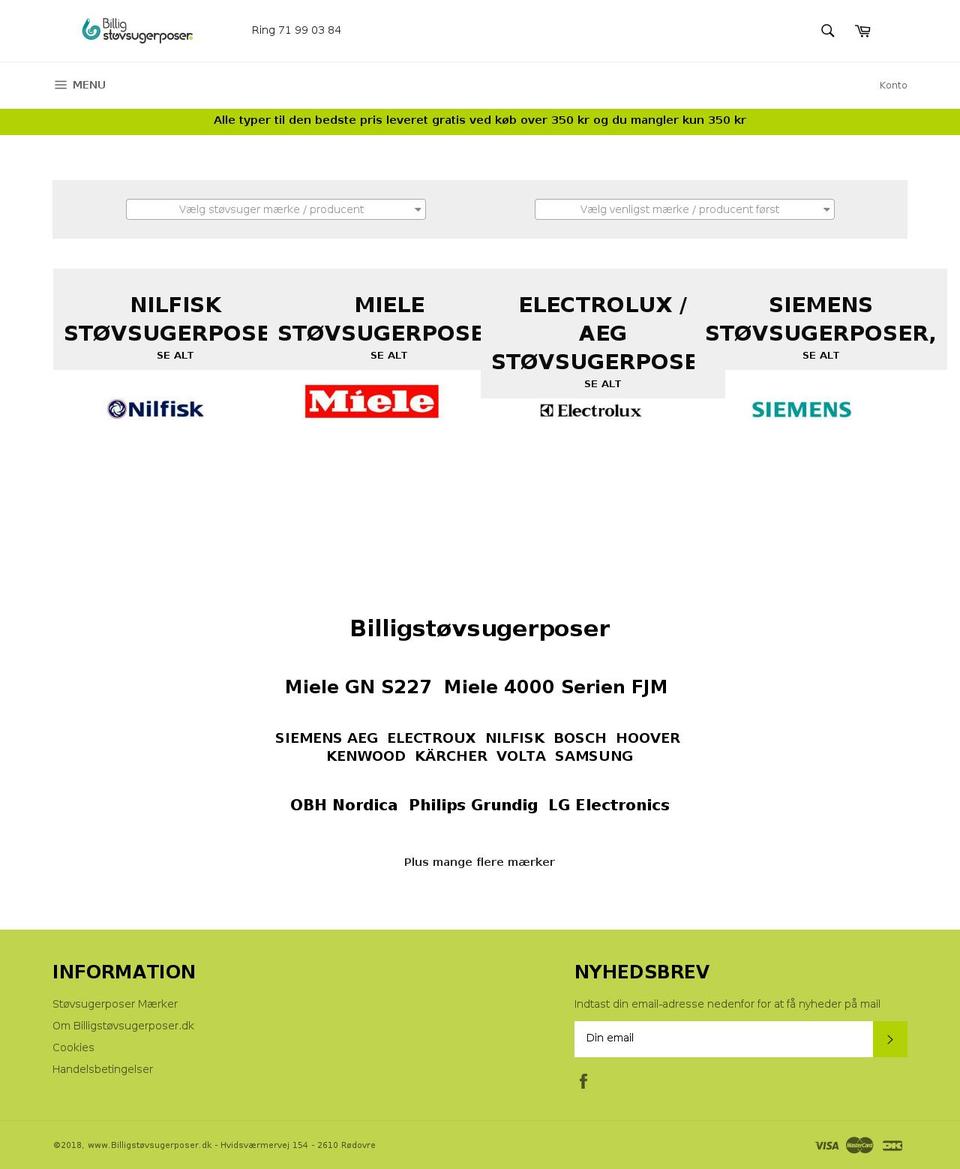 xn--billigstvsugerposer-27b.dk shopify website screenshot